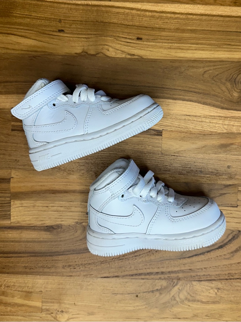 Nike Air Force 1 Mid Baby/Toddler White Sneakers — Size 5C